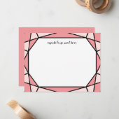 Coral Gem Cut Jewel Mitteilungskarte (Vorderseite/Rückseite Beispiel)