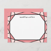 Coral Gem Cut Jewel Mitteilungskarte (Vorne/Hinten)