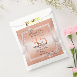 Coral Gem & Glitzer 35. Hochzeitstag Geschenktütchen