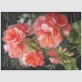 Coral Geranium Blume Decoupage Seidenpapier (Vorderseite)