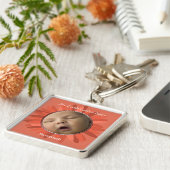 Coral Gerber Daisy Baby Foto Key Chain Schlüsselanhänger (Seite)