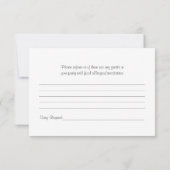 Coral Gerber Daisy Gray Ribbon Wedding RSVP Karte (Rückseite)