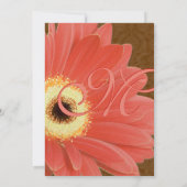 Coral Gerber Daisy Wedding Einladung (Rückseite)