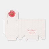 Coral Gerbera Daisy White Lace Wedding Vielen Dank Geschenkschachtel (Ungefaltet)