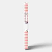 Coral Gingham Karo "Name" iPad Fall Case-Mate iPhone Hülle (Rückseite / Links)
