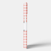 Coral Gingham Karo "Name" iPad Fall Case-Mate iPhone Hülle (Rückseite / Rechts)