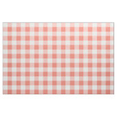 Coral Gingham Pattern Fabric Stoff (Yard (91,4 cm))