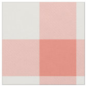 Coral Gingham Pattern Fabric Stoff (Nahaufnahme)