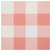 Coral Gingham Pattern Fabric Stoff (Muster)