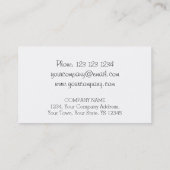 Coral Gingham Stripe Visitenkarte (Rückseite)