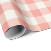 Coral Gingham - Wrapping Paper Geschenkpapier (Rolleneckpunkt)