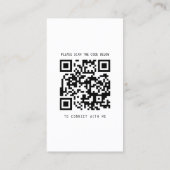 Coral Glitzer Foto Business Card mit QR Code Visitenkarte (Rückseite)