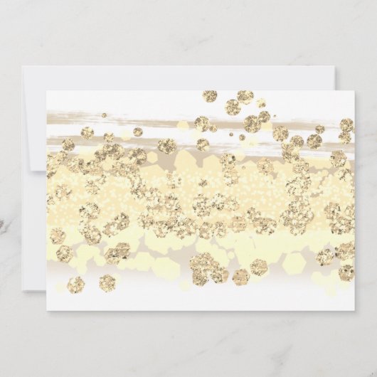 Coral Glitzer Gown Quinceanera Einladung (Rückseite)