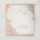 Coral Gold marokkanische arabische Nächte Tischnum Platzkarte (Außenseite Aufgefaltet)