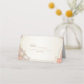 Coral Gold marokkanische arabische Nächte Tischnum Platzkarte (Rückseite)