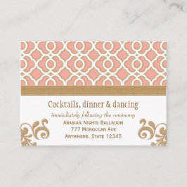 Coral Gold marokkanische Empfang-Umschließungskart Begleitkarte