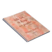 Coral Gold Mist Bible Verse Personalisiertes Gebet Notizblock (Rechte Seite)