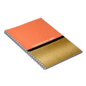 Coral & Gold Modern Glam Journal-Notebook Notizblock (Rechte Seite)
