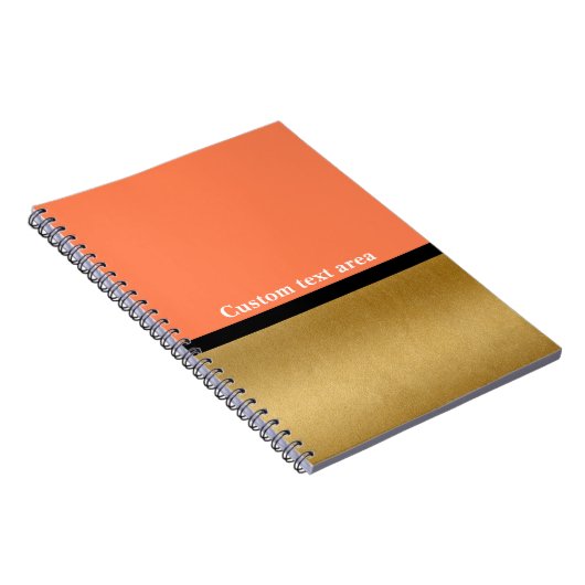 Coral & Gold Modern Glam Journal-Notebook Notizblock (Rechte Seite)