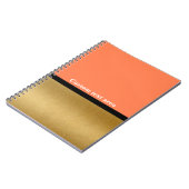 Coral & Gold Modern Glam Journal-Notebook Notizblock (Linke Seite)