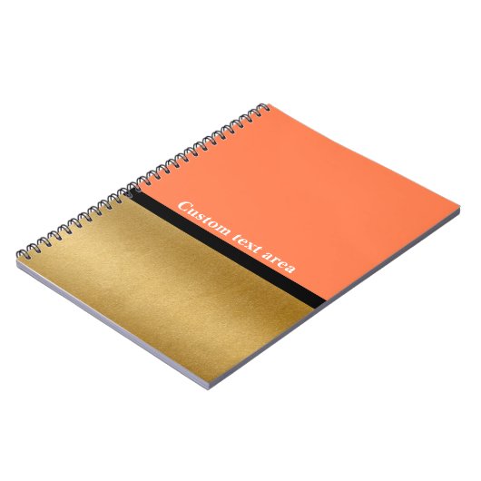 Coral & Gold Modern Glam Journal-Notebook Notizblock (Linke Seite)