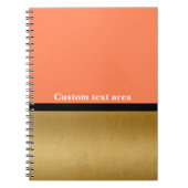 Coral & Gold Modern Glam Journal-Notebook Notizblock (Vorderseite)