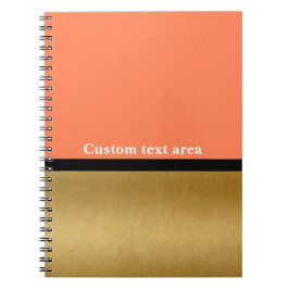 Coral & Gold Modern Glam Journal-Notebook Notizblock