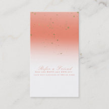 Coral Gold Modernes Glam Chic Refer a Friend
