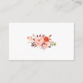 Coral Gold Wedding Registrierungskarte Begleitkarte (Rückseite)