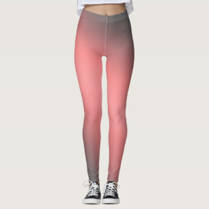 Coral Gradient Ombre Leggings