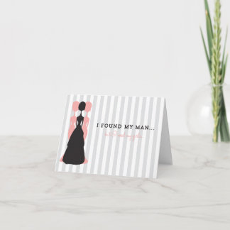 Coral & Gray BE My Bridesmaid Card Einladung