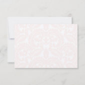 Coral & Gray Damask Wedding Dankeschön Card Dankeskarte (Rückseite)