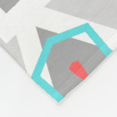 Coral Gray Mandala Pattern | Geometric Floral Boho Fleecedecke (Ecke)