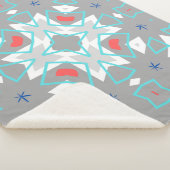 Coral Gray Mandala Pattern | Geometric Floral Boho Sherpadecke (3/4)