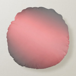 Coral Gray Monochrome ombre moonlight Rundes Kissen