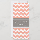 Coral Gray Wedding Save the Date Card (Rückseite)