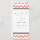 Coral Gray Wedding Save the Date Card (Vorderseite)