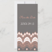 Coral Gray Wedding Save the Date Card (Rückseite)