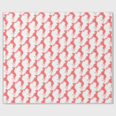 Coral Great Dane Muster Geschenkpapier (Flach)
