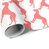 Coral Great Dane Muster Geschenkpapier (Rolleneckpunkt)