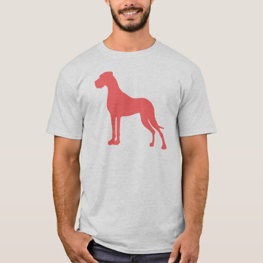 Coral Great Dane T-Shirt (Vorderseite)