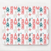 Coral Green Llama Alpaca Animal Homs Mousepad (Vorne)