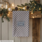 Coral Grey Kitchen Towel Custom Name Modern Look Geschirrtuch