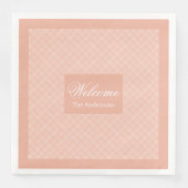 Coral Grey Napkins Personalized Classic Tableware Serviette (Vorderseite)
