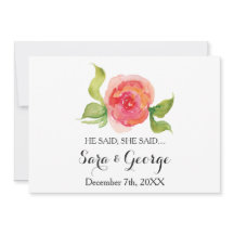 Coral He sagte: "Sie sagte Brautparty-Spielkarte"