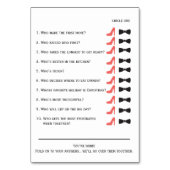 Coral He sagte: "Sie sagte Brautparty-Spielkarte" Tischnummer (Rückseite)