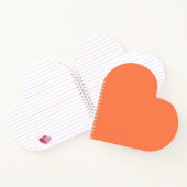Coral Heart Shaped Notebook Notizblock (Innenseite)
