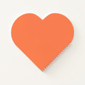 Coral Heart Shaped Notebook Notizblock (Rückseite)