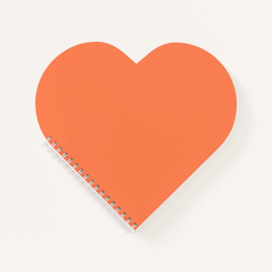 Coral Heart Shaped Notebook Notizblock (Vorderseite)