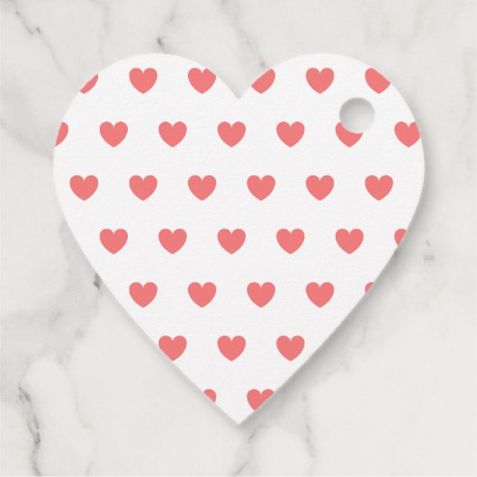 Coral Heart Vielen Dank Baby Dusche für Mädchen Geschenkanhänger (Rückseite)